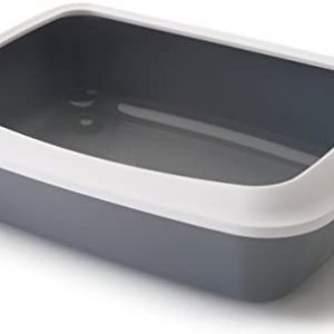 Katzentoilette mit Rand "Iriz" grau 50 x 36,5 x 11,5 cm