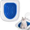 Katzentoiletten-Trainer, Katzentoiletten-Trainingsset, Katzentoiletten-Trainingssitz, Haustiertoiletten-Training, Katze trainieren, um die Toilette zu benutzen, Katzentöpfchen-Trainingsset funktion
