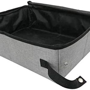 Lanmei Katzenklo Katzentoilette - 600D Faltbare wasserdichte Katzentoilette mit Deckel - wasserdichte Faltschachtel mit Abdeckung Oxford Stoff Katzenklo Katzentoilette Home Outdoor Camping