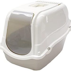 MP Bergamo 84010 Romeo-Katzentoilette mit Haube, Large, Mokka
