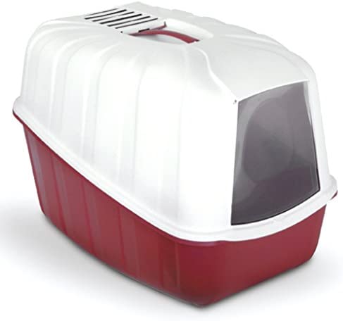 MPS Katzentoilette mit Haube und Aktivkohlefilter 54x39x40cm, (Rot) MPS Katzentoilette mit Haube und Aktivkohlefilter 54x39x40cm, (Rot)