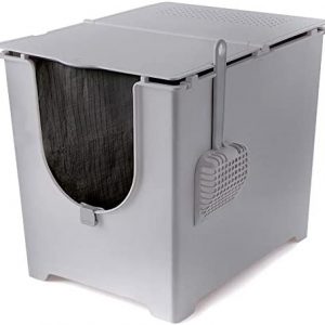 Modkat Flip Litter Box Kit Includes Scoop and Reusable Tarp Liner - Gray