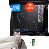 Moliwen 1 Tüten (30 Stück) Katzenklo Einlagen Katzentoiletten Kordelzugbeutel, 790*450mm für Mittlere und Klein Katzentoilette Katzentoilettenbeutel Beutel, Extra 1 Rolle Haustierabfallsack (Geschenk)