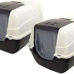 PETGARD 2er-Set XXL Katzen-Klo Orlando - Tier-Toilette - Hauben-Toilette - Haustier-Klo - Katzen-Toilette für große Katzenrassen - 70 x 57 x 46 cm