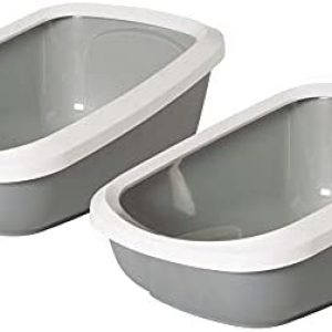 PETGARD 2er Sparpack Katzentoilette Katzenklo mit Rand ASEO Jumbo + gratis Spielzeug