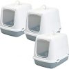 PETGARD 3er Sparpack Katzentoilette Haubentoilette Oscar mit gratis Katzenspielzeug
