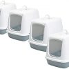 PETGARD 4er Sparpack Katzentoilette Haubentoilette Oscar mit gratis Katzenspielzeug