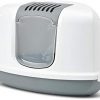 PETGARD Katzentoilette Eck-Toilette Nestor Corner passt in Jede Ecke Weiss-grau