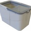 PETGARD Katzentoilette Katzenklo Sofia Open mit Einstieg von Oben Grau-Beige inkl. Streuschaufel