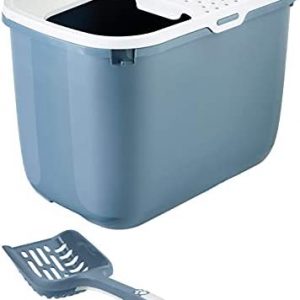 PETGARD Sparpack Katzentoilette HOP IN blau + XXL Streuschaufel + gratis Katzenspielzeug