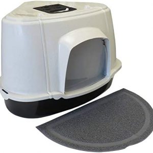 PETGARD Sparpack XXL Katzentoilette Orlando Corner für große Katzen inkl. halbrunde Streumatte