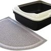 PETGARD Sparpaket Katzentoilette Katzenklo Denver mit eingebautem Sieb und Vorlegematte