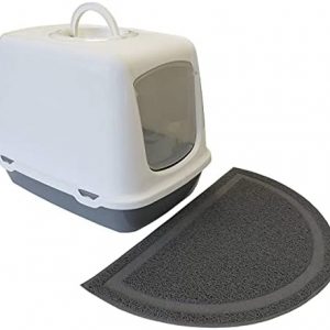 PETGARD Starterpaket Katzentoilette Haubentoilette Oscar + Vorlegematte + Streuschaufel