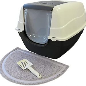PETGARD XXL Katzen-Klo Orlando inkl. Matte - Tier-Toilette - Hauben-Toilette - Haustier-Klo - Katzen-Toilette für große Katzenrassen - 70x57x46 cm