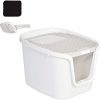 Pawhut Katzentoilette mit 2 Türen, Katzenklo mit Bodenschale und Schaufel, Desodorierungsbox, PP ABS, 55,5 x 44,5 x 38,3 cm
