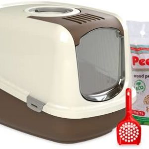 PeeWee EcoDome - Katzentoilette - Starter-Paket Braun