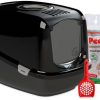 PeeWee EcoDome - Katzentoilette - Starter-Paket Schwarz