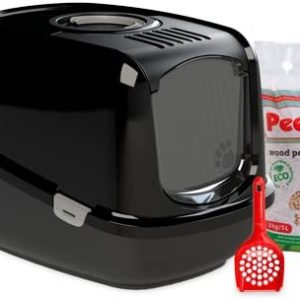 PeeWee EcoDome - Katzentoilette - Starter-Paket Schwarz