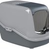 PeeWee EcoHouse Katzentoilette, Anthrazit / Hellgrau