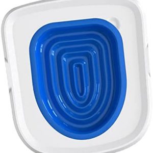 SM SunniMix Katzentoiletten-Trainingsset, Kätzchen-Haustiertoiletten-Trainingssystem, Katzentoilette, Kitty-Urinalsitz, Toilettentrainer mit praktischer Nut, Blau
