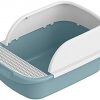 TOMYEUS Katzentoilette Haustier Toilette Katze BettPans Katze Hundeschale Sandkasten Home Kunststoff Anti Splash BettPan Katzen Wurf Box Katze Hund Saubere Toilettenbedarf Haustierzubehör
