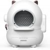 TOMYEUS Katzentoilette Smart Cat Toilet Closed Cat KOT Schaufelmaschine Automatische Katzenstreubox übergroß Haustierzubehör (Color : White)