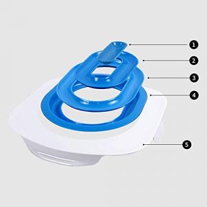 WFSCA 1Pc Katze Toilette Trainingssystem Professionelle Kätzchen Haustier Toilette Trainingssystemkat Urinal Sitz Toilette Trainer, Blau Bequeme Nut Design Sicher Ungiftig