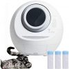 WYJW Automatische selbstreinigende Katzentoilette Vollständig geschlossener elektrischer Reiniger Smart Cat Toilette mit Deodorant für Katzengewicht und Reinigung Mit 3 Rollen Müllsäcke