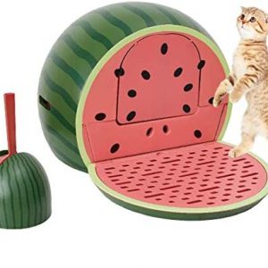 WYJW Wassermelone Katzentoilette vollständig geschlossen Lazy Cat Katzentoilette Deodorant, Splash, Pet Potty