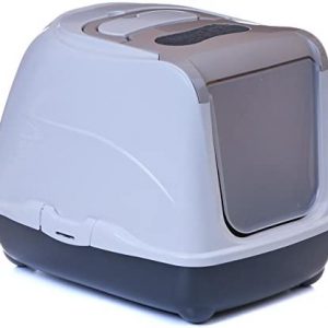 adena Katzentoilette Flip Cat L graubeige - Unterschale anthrazit