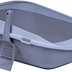 adena Katzentoilette XXL Jumbo Schale 65 cm graubeige inkl. Schaufel