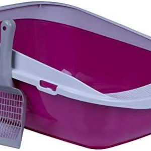 adena Katzentoilette XXL Jumbo Schale 65 cm pink inkl. Schaufel