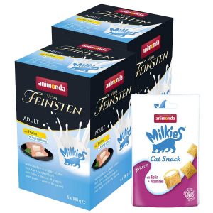 animonda vom Feinsten Huhn + Joghurtkern 12x100g + Milkies 30g