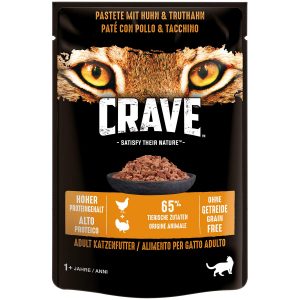 Crave Pastete mit Huhn und Truthahn 44x85g