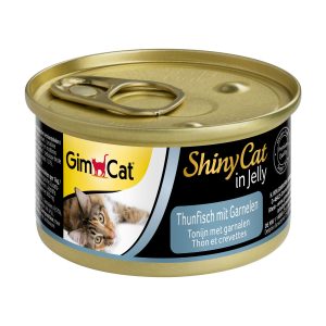 GimCat ShinyCat in Jelly 24x70g Thunfisch mit Garnelen
