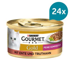 Gourmet Gold Feine Komposition Ente & Truthahn 24x85g