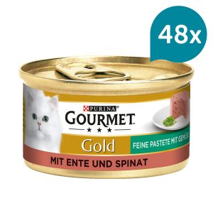 GOURMET Gold Feine Pastete mit Gemüse Ente & Spinat 48x85g
