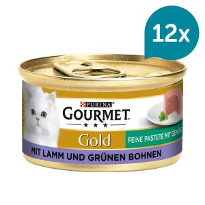 GOURMET Gold Feine Pastete mit Gemüse Lamm & grüne Bohnen 12x85g