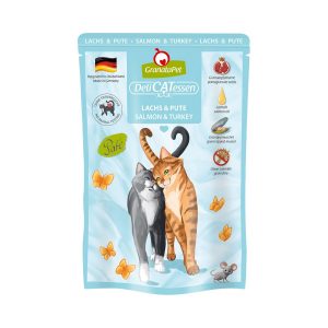 GranataPet Katze – Delicatessen Pouch Lachs & Pute 6x85g