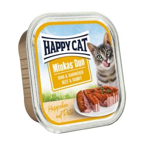 Happy Cat Minkas Duo Rind und Kaninchen 24x100g