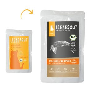 Liebesgut Bio Lachs mit Apfel und Karotte 12x100g