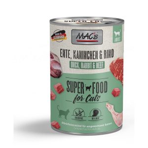 MAC’s Cat Fleischmenü Ente Kaninchen und Rind 6x400g
