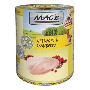 MAC’s Cat Fleischmenü Geflügel und Cranberry 12x400g