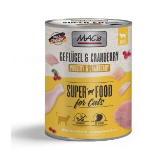 MAC’s Cat Fleischmenü Geflügel und Cranberry 12x800g