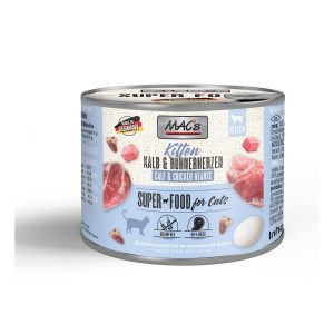 MAC’s Cat Fleischmenü Kitten Kalb und Hühnerherzen 12x200g