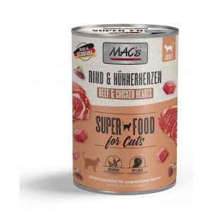 MAC’s Cat Fleischmenü Rind und Hühnerherzen 6x400g