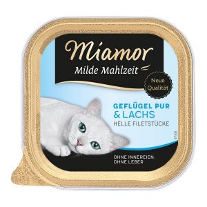 Miamor Milde Mahlzeit Geflügel Pur & Lachs 32x100g