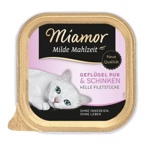 Miamor Milde Mahlzeit Geflügel Pur & Schinken 32x100g
