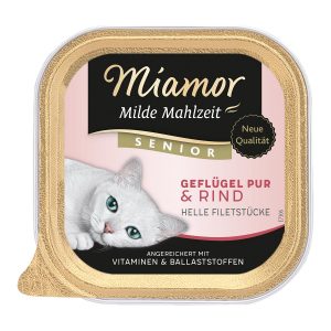 Miamor Milde Mahlzeit Senior Geflügel Pur & Rind 32x100g