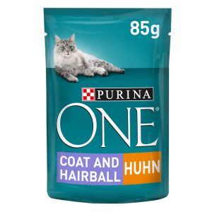 PURINA ONE COAT & HAIRBALL in Sauce Huhn 24x85g